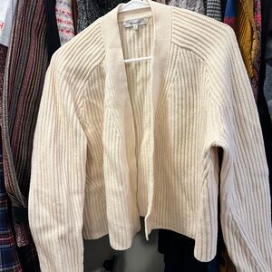 Madewell Cream Ribbed Cardigan